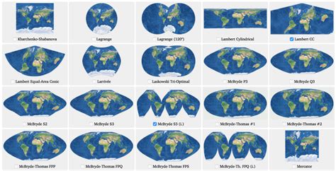 An incomplete list of map projections : r/MapPorn