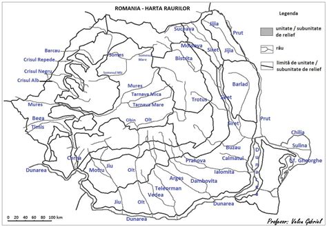 Harta Romania rauri | Geografia