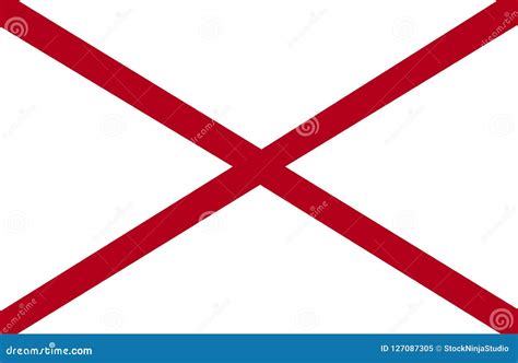 Alabama State Flag in Official Colors & Proportion Correctly. National Alabama Flag USA Stock ...