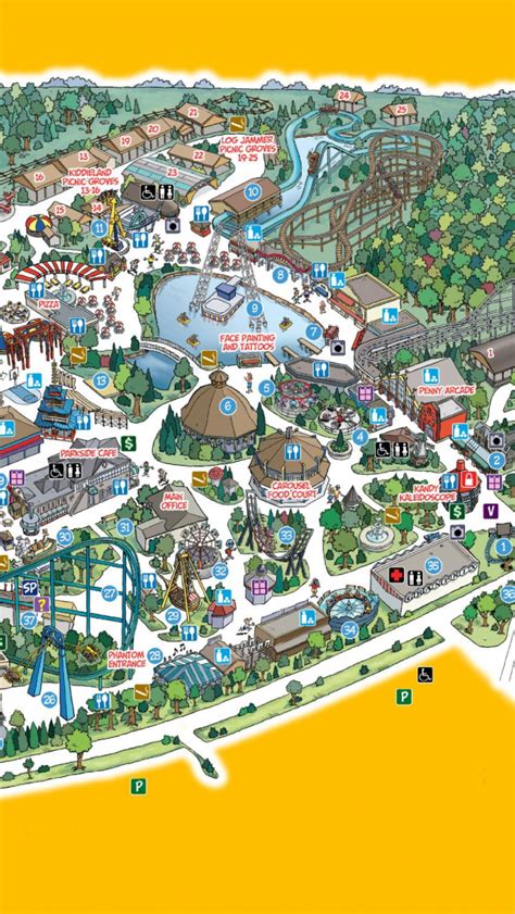 Free download Park Map Kennywood Amusement Park Theme park map Amusement [2500x1510] for your ...