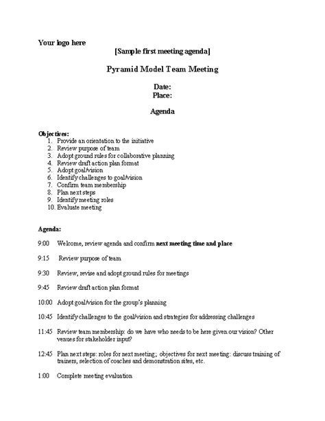 Committee Meeting Agenda Template For Staff Coaching Sample - PDFSimpli