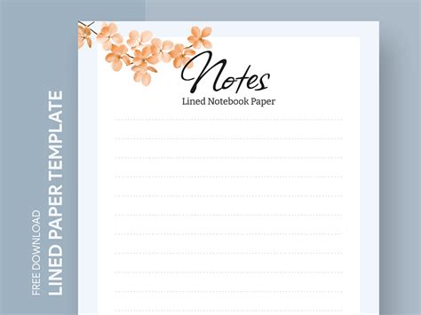 Lined Notebook Paper Free Google Docs Template by Free Google Docs ...