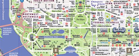 Washington Dc Map Attractions Printable - Eudora Rosabelle