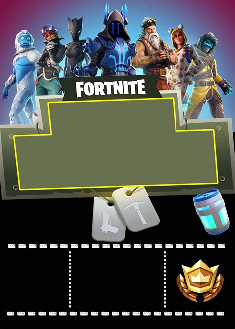 Fortnite Birthday Invitation Template