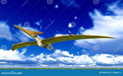 Flying pterodactyl stock image. Image of organism, huge - 50281957