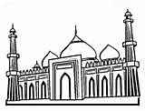 Taj Mahal Coloring Page At GetColoringscom  Free Printable Colorings sketch template