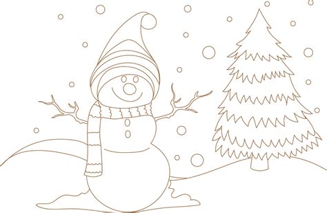 Character of snowman wearing hat and scarf. 24288709 Vector Art at Vecteezy