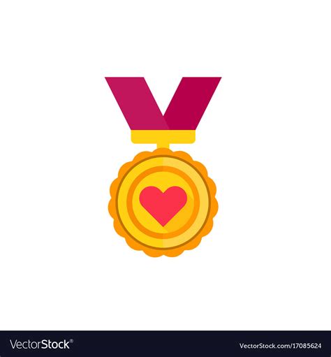 Medal for likes appreciation icon Royalty Free Vector Image