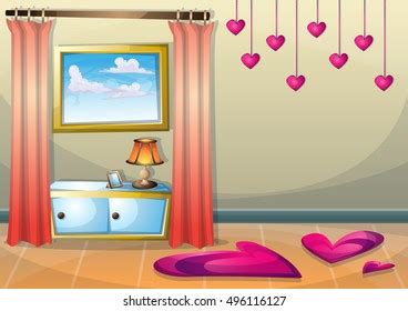 Pink Cartoon House Wallpaper Vecktor Stock Vector (Royalty Free ...