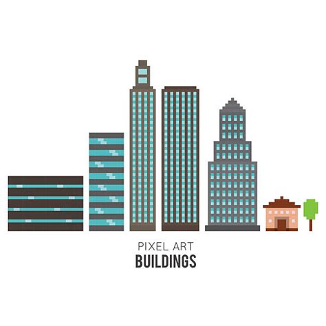 Pixelated Building Illustrations, Royalty-Free Vector Graphics & Clip Art - iStock