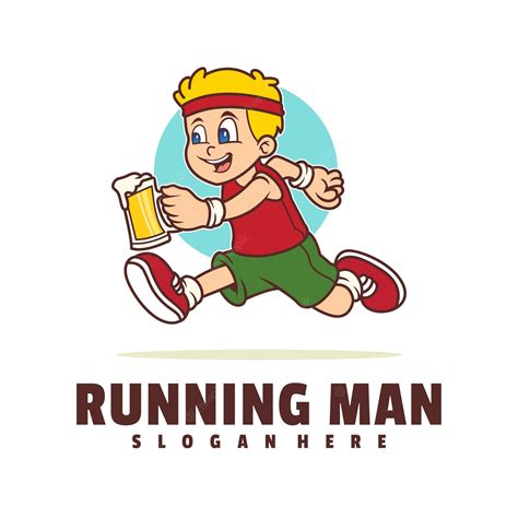 Premium Vector | Running man logo template