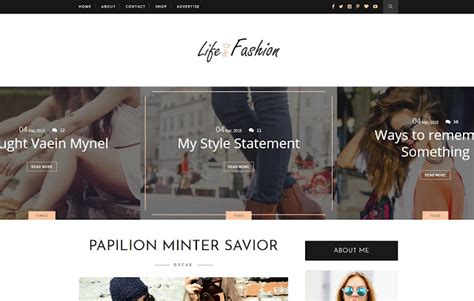 (Free)(Premium) Life-Fashion Blogger Template Themes | PUAVAULT