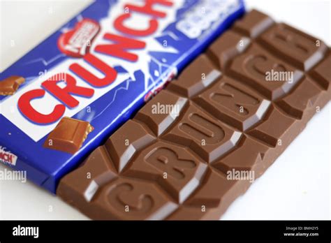 Nestles Crunch Milk Chocolate Bar Stock Photo, Royalty Free Image ...