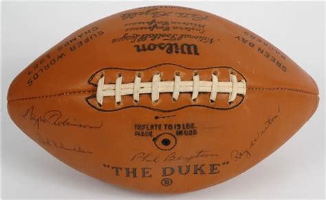 1967-68 Super Bowl II Champion Green Bay Packers Signed Football