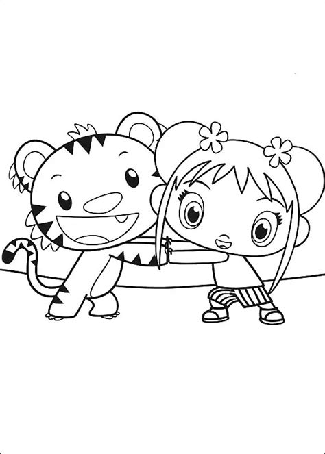 Lulu and Kai-Lan Coloring Page - Free Printable Coloring Pages for Kids