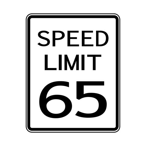 USA Road Traffic Transportation Sign Speed Limit 65 2315113 Vector Art at Vecteezy