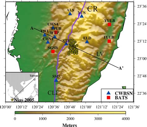 Locations of low?frequency earthquakes (dark green circles) within... | Download Scientific Diagram