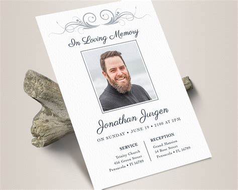 Funeral Template Card