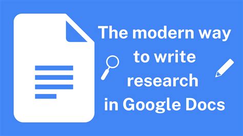 Writing a research paper in Google Docs