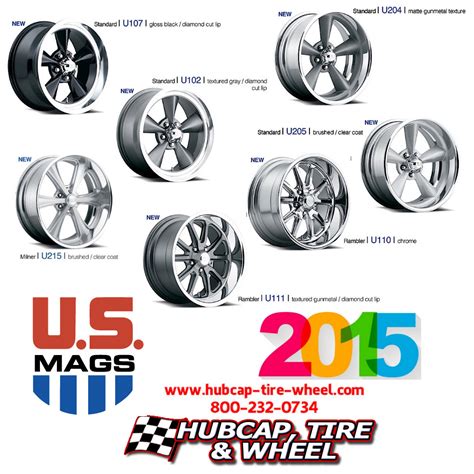 New 2015 US Mags Wheels – Vintage, Classic, One-Piece, Two-Piece, Cast