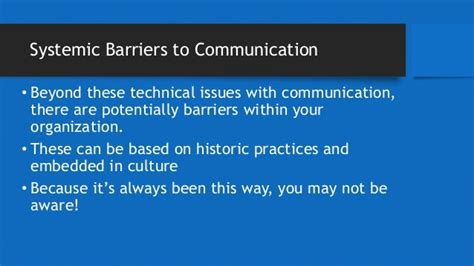 How Managers Can Overcome 3 Systemic Barriers to Effective Communicat…