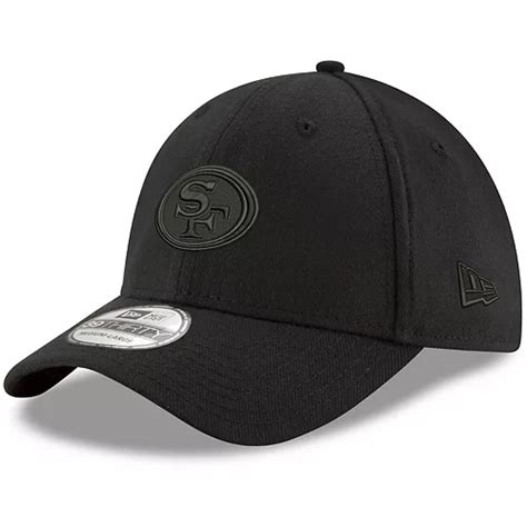 Men's New Era Black San Francisco 49ers Logo 39THIRTY Flex Hat