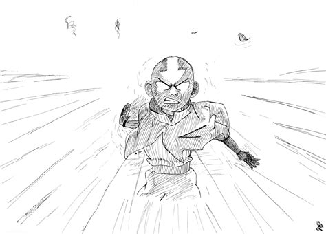 Aang - Avatar State by BirdGVee on DeviantArt