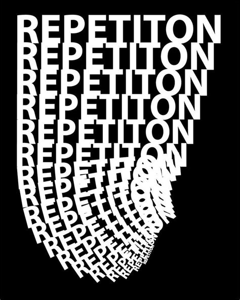 repetition | Typography graphic, Typography, Graphic design typography