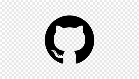 Black cat, GitHub Logo Repository Computer Icons, Github, white, cat Like Mammal png | PNGEgg