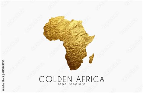 Africa. Golden Africa logo. Creative Africa logo design Stock Vector ...