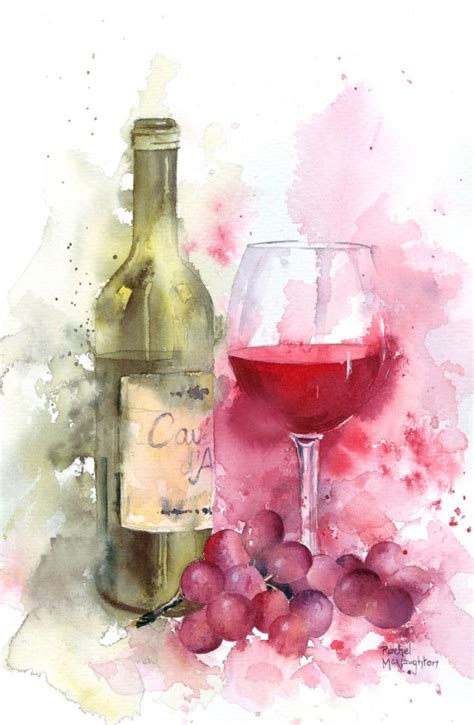 Rachel Mcnaughton - Red Wine Grapes Painting Edges, Painting & Drawing, Painting Media ...