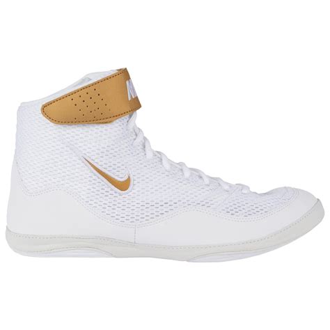 Nike Rubber Inflict 3 Wrestling Shoes in White/Metallic Gold (White ...