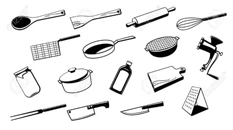 Cooking Utensils Drawing at GetDrawings | Free download