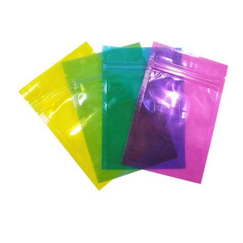 1000Pcs/lot 8*12cm Clear Plastic Colorful Zip Lock Storage Bag Self Seal Zipper Snack Packing ...