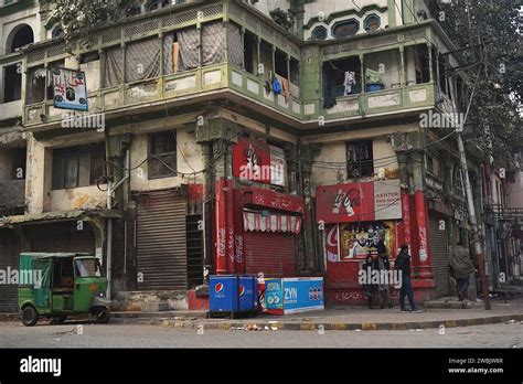 An old neighborhood in old Lahore area, an outskirt of red light ...