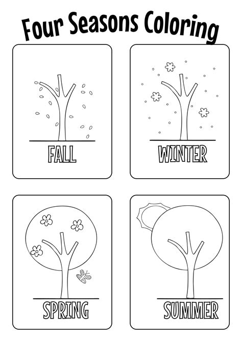 Printable Four Seasons Coloring Pages | Stephenson