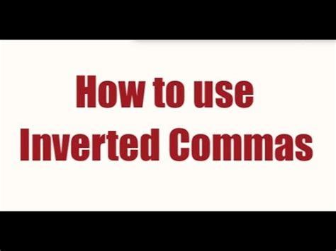 Use Of Inverted Commas | Bibliographic Management