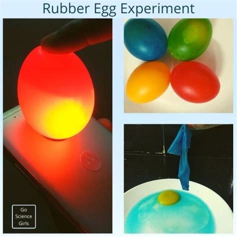 Rainbow Rubber Egg Science Experiment - Go Science Girls