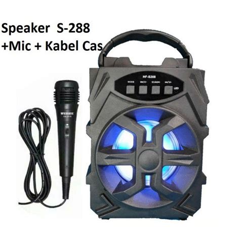 Jual Speaker Bluetooth Portable S288 Free Mic Karaoke Murah Uk.3inch Indonesia|Shopee Indonesia