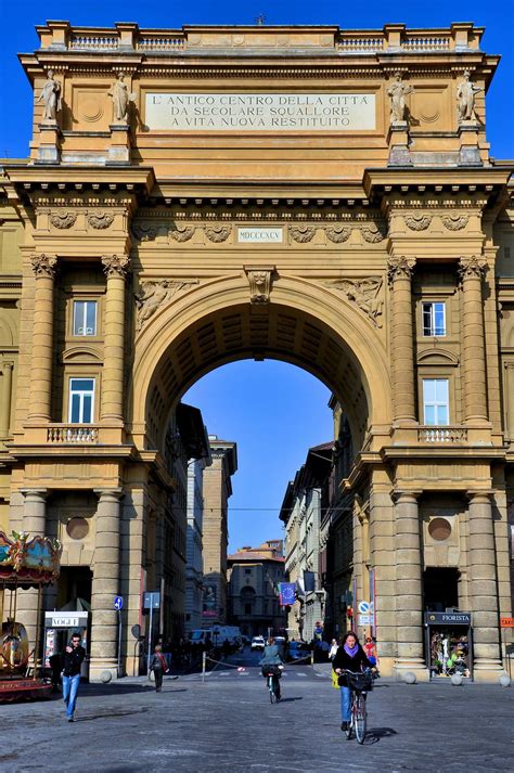 Arcone Triumphal Arch at Piazza della Repubblica in Florence, Italy - Encircle Photos