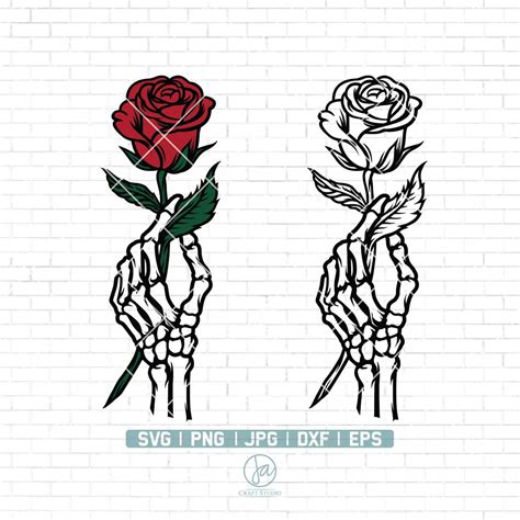 Skeleton Hand Roses Svg Hands Death Svg Skeleton Holding - Etsy UK