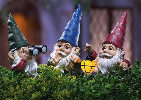 Set of 3 Peeping Gnomes Garden Statues - Walmart.com