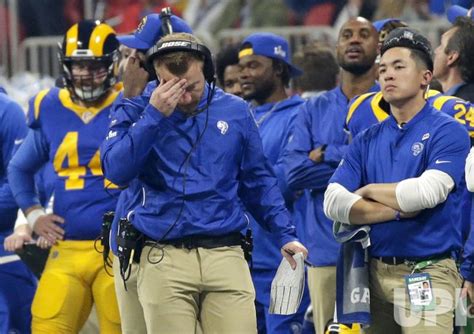 Photo: Rams head coach Sean McVay reacts at Super Bowl LIII in Atlanta ...