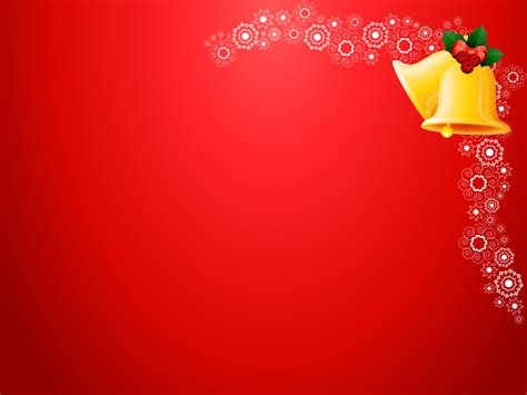 Christmas Bells Powerpoint Templates - Christmas, Nature, Red Backgrounds