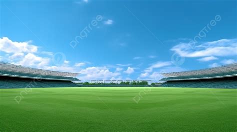 3d Illustration Of A Cricket Stadium Showcasing The Lush Outfield And ...