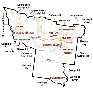 Map of Melton District