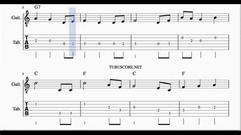 Canción de Cuna Tablatura y Partitura del Punteo de Guitarra Nana Tab | Sheet music