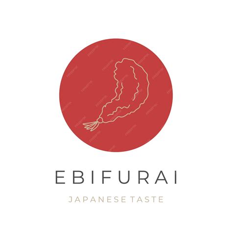 Premium Vector | Japanese ebi furai illustration logo