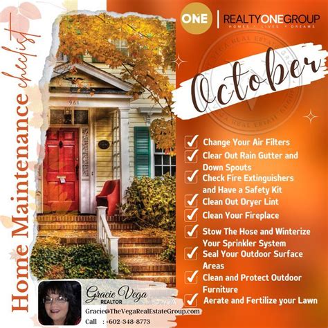 Home Maintenance Checklist for October in 2022 | Home maintenance, Dryer lint cleaning, Home ...