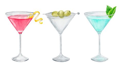 Free Clipart Of Martini Glasses